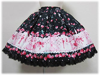 Cherry Berry Bunny Skirt by Angelic Pretty