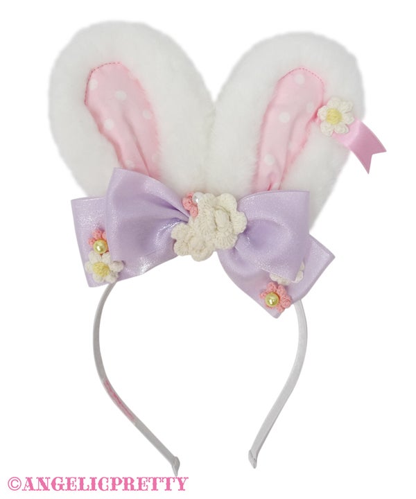 Flower Lyrical Bunny Head Bow by Angelic Pretty