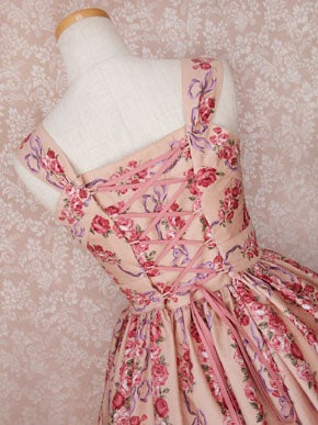 Dollskill ビッグサイズ ローズ柄ブランケット｜日本未上陸 Rose Bouquet Stripe JSK by Victorian Maiden