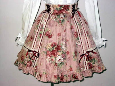 Rose Princess Skirt (Floral Print) by Angelic Pretty