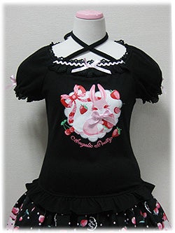 Cherry Berry Bunny Print Cutsew by Angelic Pretty