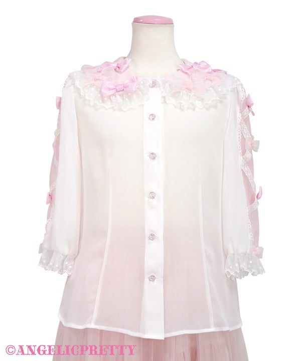 Fluffy Ribbon Blouse (2022) by Angelic Pretty