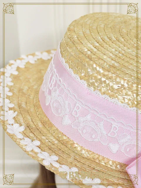 Kumya Swinging Strawberry Boater Hat by Baby, the Stars Shine Bright
