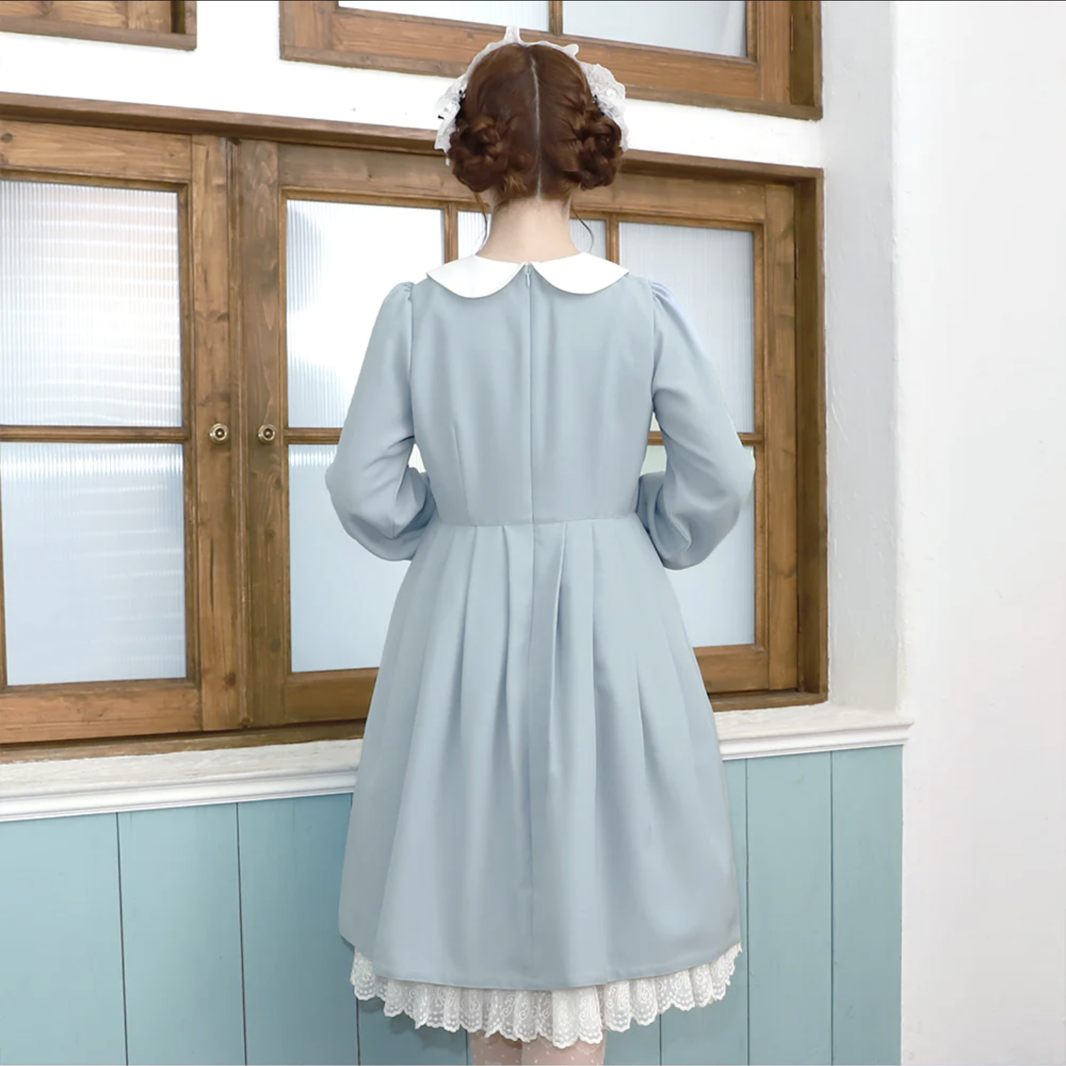 Alice Apron Long Sleeve Knee Length OP by Melody BasKet