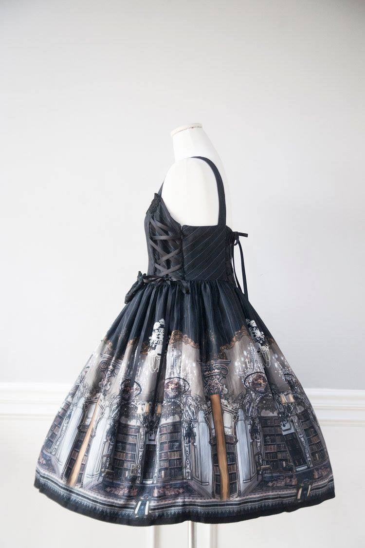 【LIEF】 Angelica Library JSK＋へドレset【ロリータ】 Angelica Library Lace-up JSK by Lief