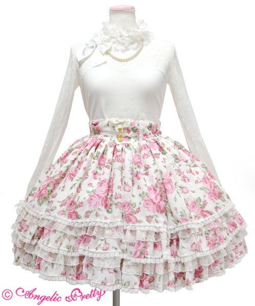 Angelic Pretty Doramatic Rose スカート Dramatic Rose Skirt by Angelic Pretty