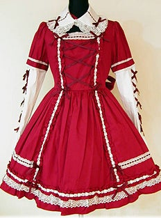 Square Neck Ribbon Collar OP by Angelic Pretty