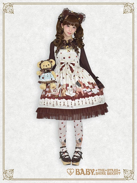 Fondant Chocolat Nounours Collection Ribbon JSK by Baby, the Stars