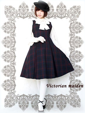 British Check Rose JSK (2016) by Victorian Maiden