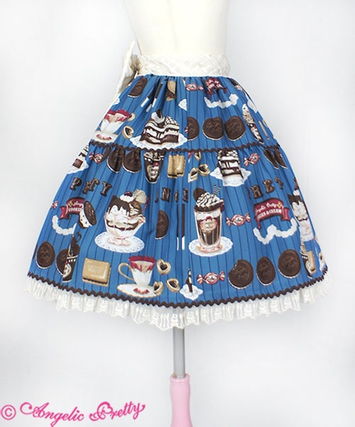 Cream Cookie Parade Skirt by Angelic Pretty