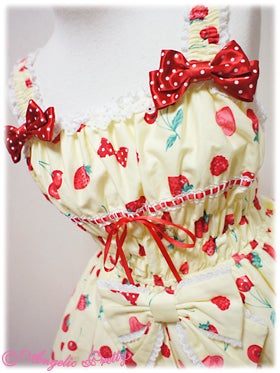 Strawberry Parlour Shirring JSK by Angelic Pretty