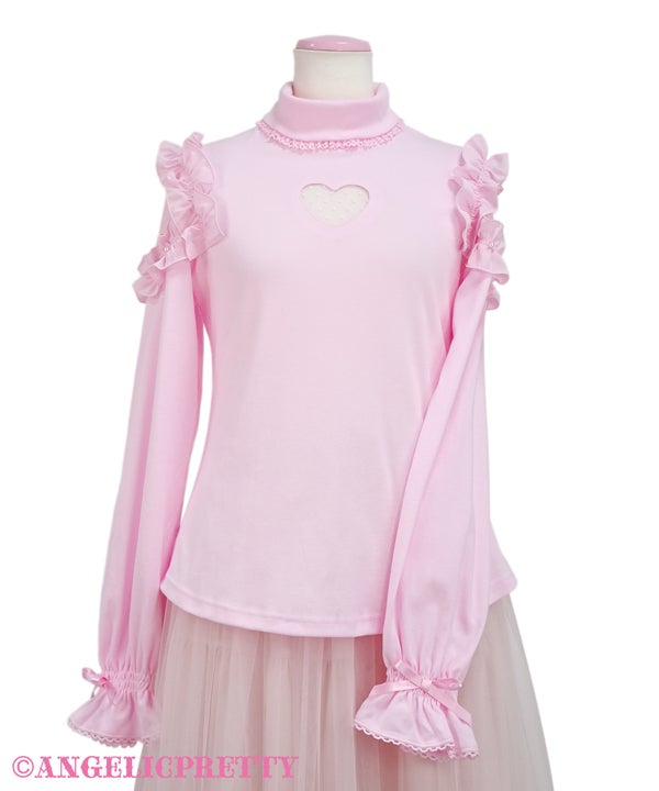 Angelic Pretty Lacy Heartタートルネックカットソー Lacy Heart Turtleneck Cutsew by Angelic Pretty