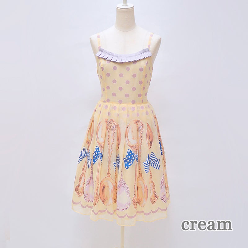 Teaspoon Print Sleeveless OP by Emily Temple Cute