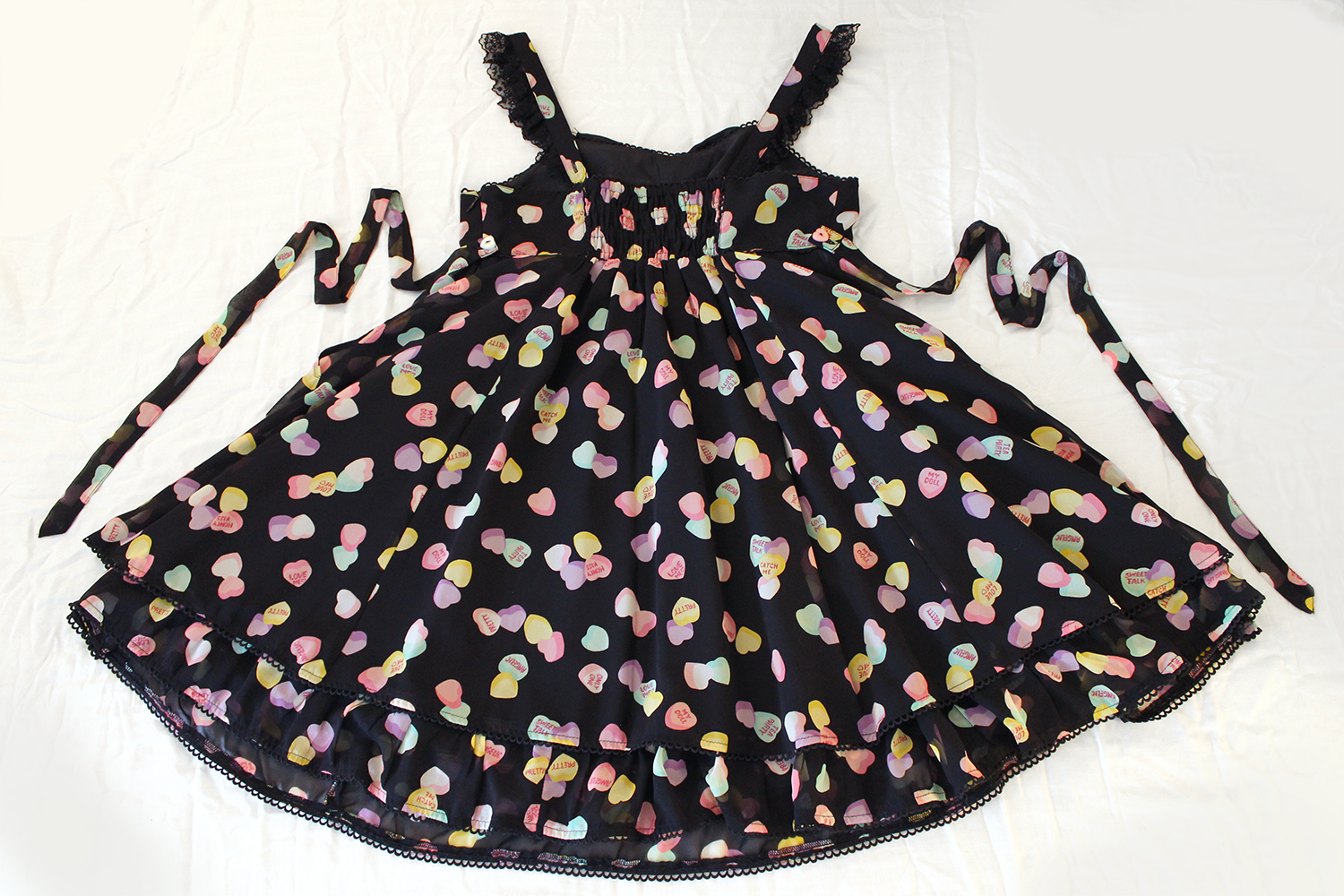Sugar Hearts JSK and Barrette Set by Angelic Pretty