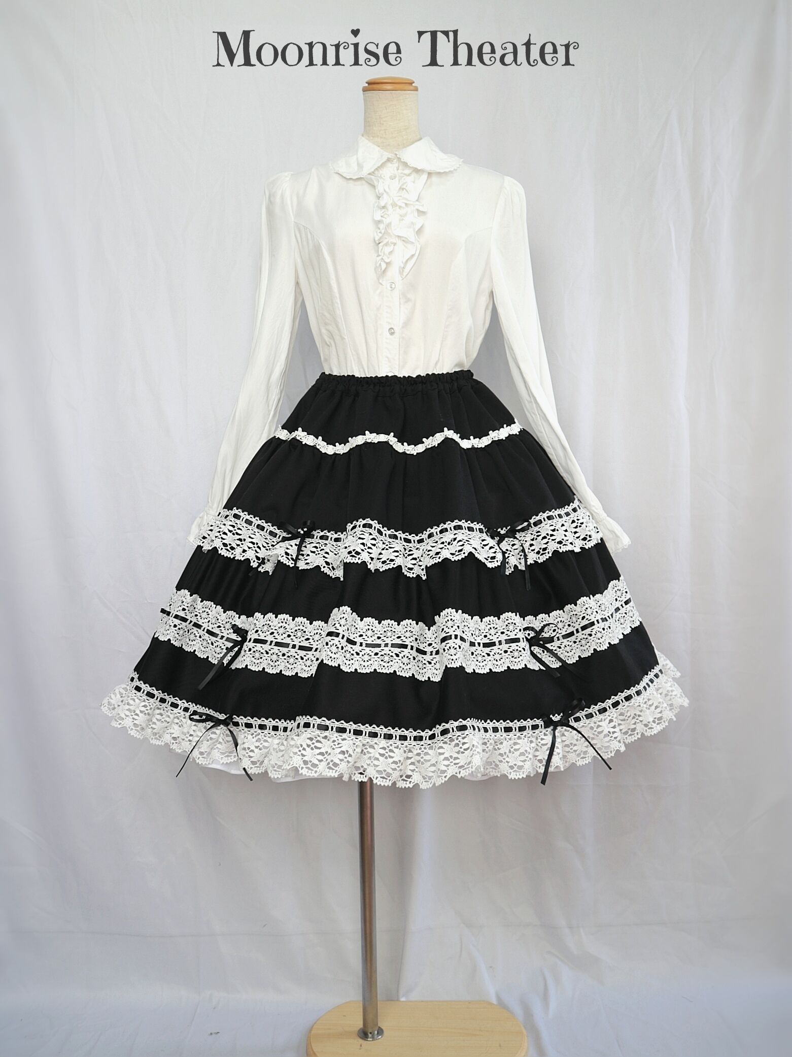 Moonrise Theater ~ Torchon Lace Tiered Skirt by Indie Brand