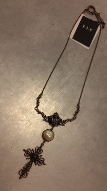 Crown and Cross Charm Necklace by Black Peace Now