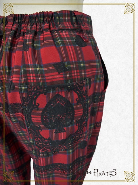 Alice's Cards Lace Tartan Check Pants with Pleated Skirt by Alice
