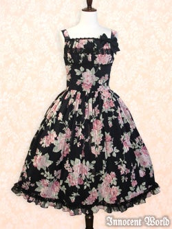 Chiffon Stripe Rose JSK by Innocent World