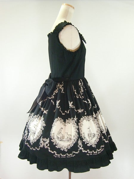 BABY THE STARS SHINE BRIGHT アリスバンビ柄　JSK黒 Alice & Bambi JSK by Baby, the Stars Shine Bright