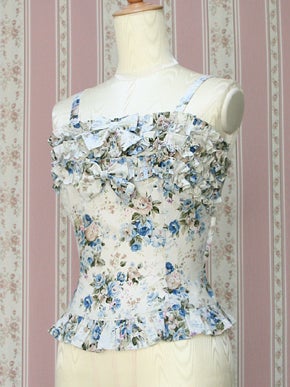 Rococo Bouquet Frill Camisole by Victorian Maiden