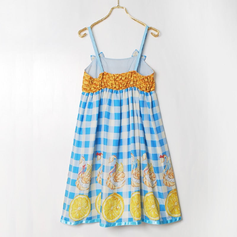 LEMON Swan Puff Ribbon OP by Emily Temple Cute
