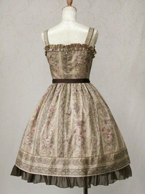Stripe Rose Ribbon JSK (2010) by Victorian Maiden