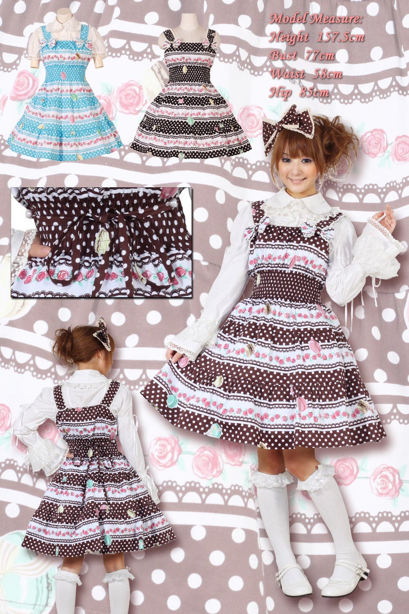 Sweet Macaron Rose Border JSK (L248) by Bodyline