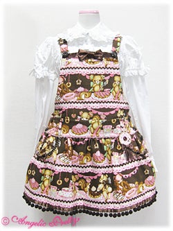 Little Bear's Cafe Salopette by Angelic Pretty