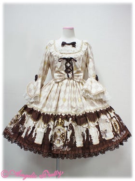 Angelic Prettyチェスチョコレート柄ワンピース Chess Chocolate Princess OP Set by Angelic Pretty