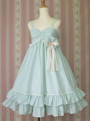 Gingham Frill JSK by Victorian Maiden