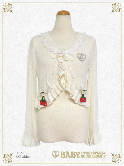 【BABY】ゆらゆらいちごのStrawberry Gardenボレロ　オフ白 Swing Strawberry Garden Bolero by Baby, the Stars Shine Bright