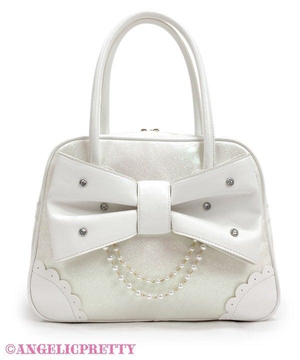 Glitter Gem Ribbon Boston Bag by Angelic Pretty