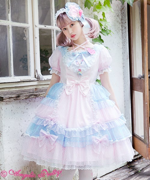 Angelic Pretty　ハートレースリボンオーバーニー Topping Heart OP by Angelic Pretty