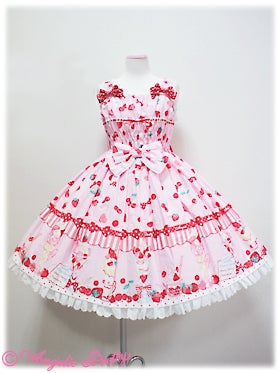 Strawberry Parlour Shirring JSK by Angelic Pretty