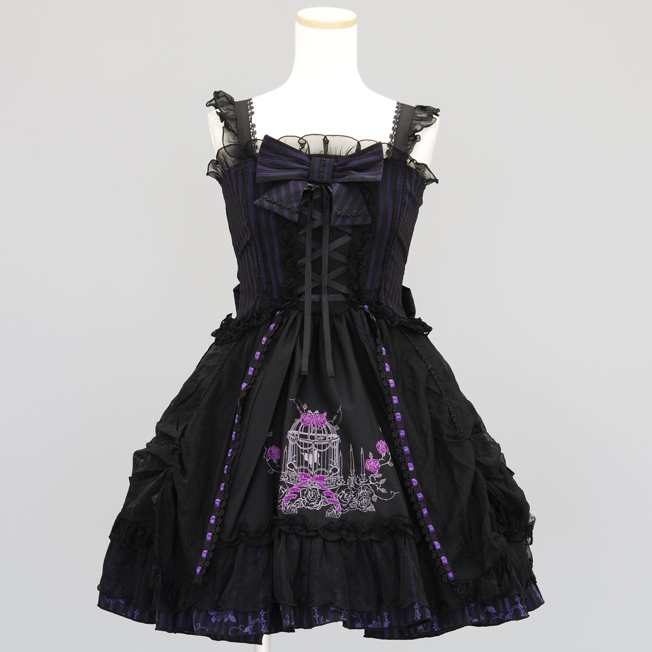 FRILL Birdcage Embroidery Ribbon JSK by h.NAOTO