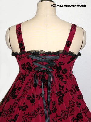 Rose Flocky High Waist JSK by Metamorphose Temps de Fille