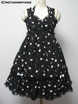 メタモルフォーゼ CL 「ハートプリントJSK」 CL / Heart Print High Waist JSK by Metamorphose Temps de Fille