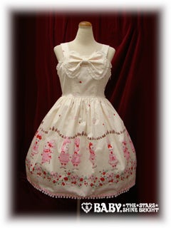 新品MILKイチゴのJSK Milk-chan and Snow Strawberry Ribbon JSK by Baby, the Stars Shine