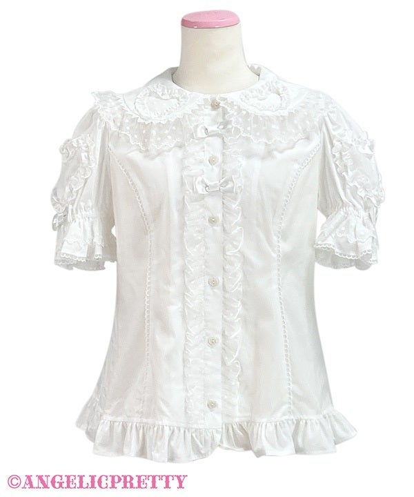 Angelic Pretty Frill Heart 半袖 ブラウス Frill Heart Short Sleeve Blouse by Angelic Pretty