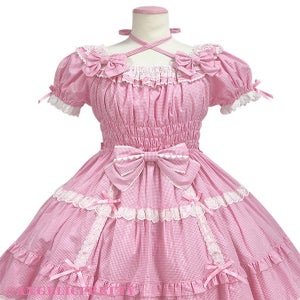 Eternal Doll Short Sleeve OP (Small Gingham) by Angelic Pretty