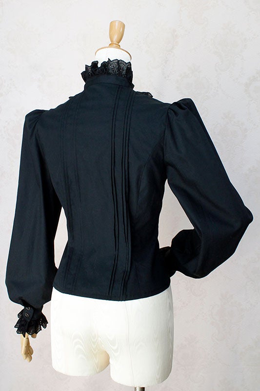 Cotton Lace Standing Collar Blouse (2020) by Victorian Maiden