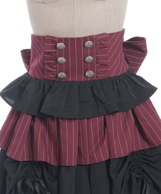 Chalmiere ~ Striped Frill Skirt by Axes Femme