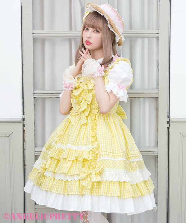 Angelic Pretty Sweet Frill JSK セット Sweet Frill JSK (Gingham) by Angelic Pretty