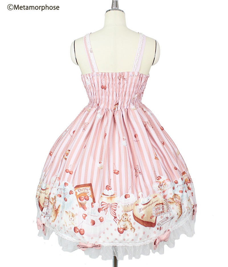 Cats and Cherry Cake JSK with Overskirt (Plus Plus Size) by