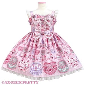 Angelic Pretty Happy Cakesオーバーニー シロ Angelic Pretty Happy Cakesオーバーニー シロ Angelic Pretty Happy