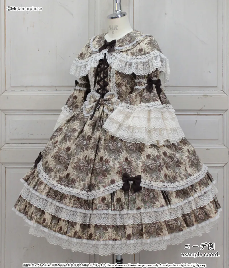 Gobelin Bouquet Lace Frill Princess Sleeve OP (Plus Size) by