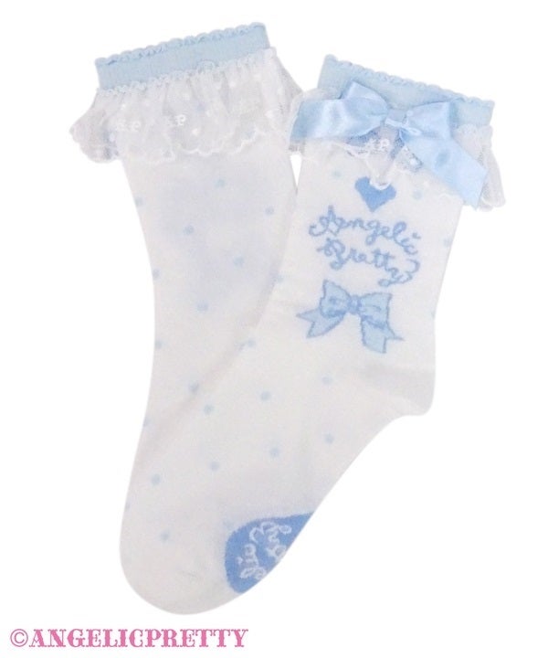 s*h様 Angelic Pretty 靴下3足セット Topping Hearts Crew Length Socks (2024) by Angelic Pretty