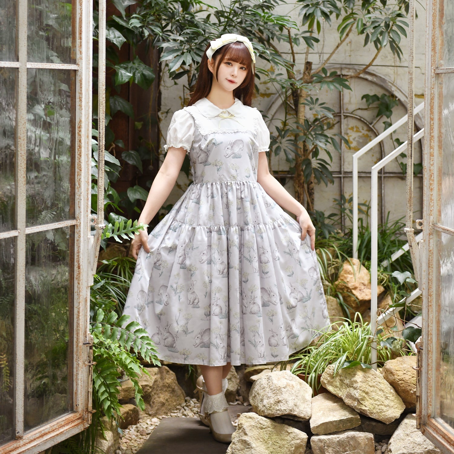 メロディバスケット　Botanical Rabbit ジャンパースカート　ミント Botanical Rabbit JSK by Melody BasKet
