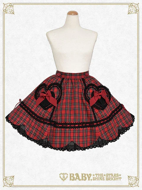 BABY Sweet Wing タータンチェックスカート ヘッドドレス エンジ Sweet Wing Tartan Check Skirt by Baby, the Stars Shine Bright