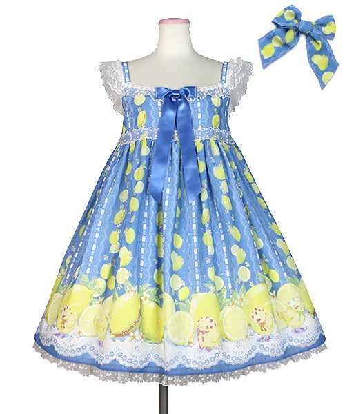 BLUGiRL レモンイエロー バタフライ ストラップピンヒール 希少！ Fruity Lemon JSK Set by Angelic Pretty